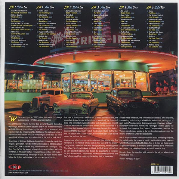 The Beach Boys, The Chiffons, Check Berry, Dion, Etc. - Music That Inspired American Graffiti (54 tracks) (3xLP) (red/yellow/blue vinyl)