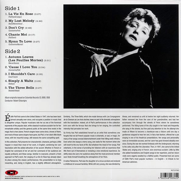 Edith Piaf - La Vie En Rose: Edith Piaf Sings In English (180g) (blue vinyl)