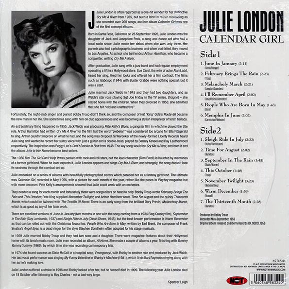 Julie London - Calendar Girl (180g) (pink vinyl)