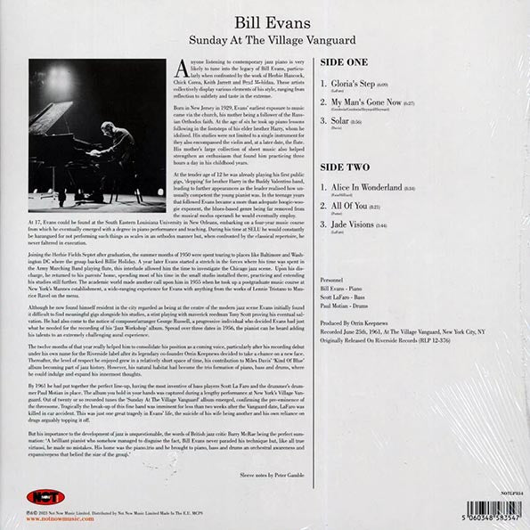 Bill Evans - Sunday At The Village Vanguard (180g) (white vinyl)