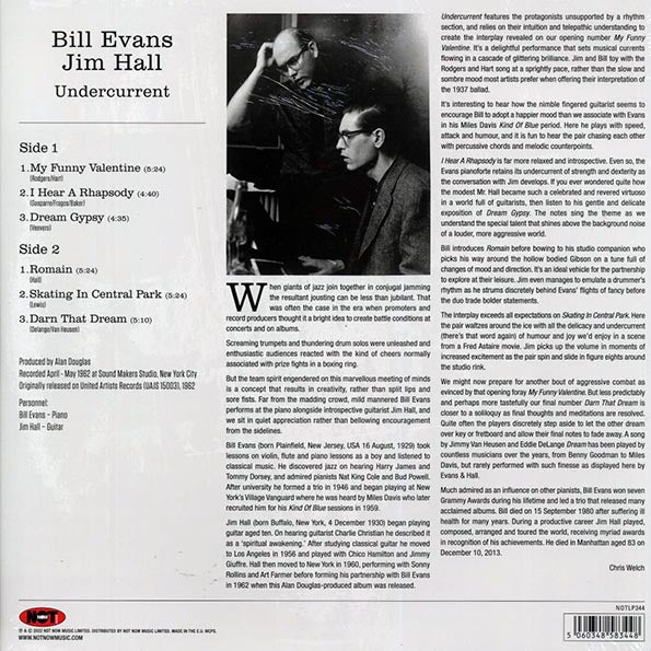 Bill Evans, Jim Hall - Undercurrent (180g) (white vinyl)