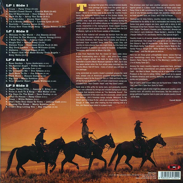 Johnny Cash, Hank Williams, Patsy Cline, Jim Reeves, Etc. - The Best of Country (32 tracks) (2xLP)