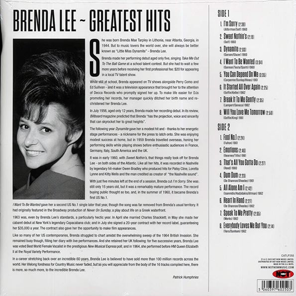 Brenda Lee - Greatest Hits (180g)