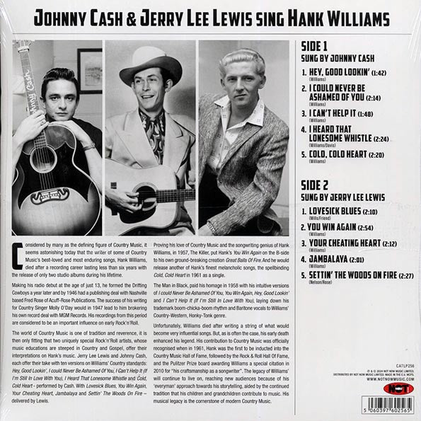 Johnny Cash, Jerry Lee Lewis - Sing Hank Williams (180g)