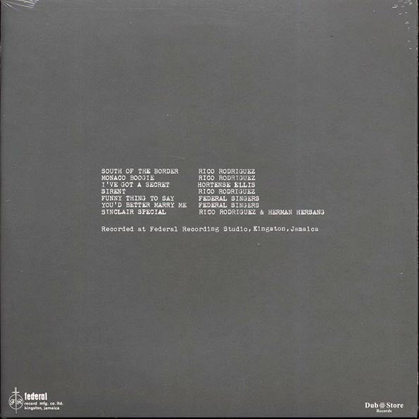 Rico Rodriguez, Hortense Ellis, Federal Singers, Herman Hersang - Unreleased Early Recordings: Shuffle Boogie 1960 (Japan press)