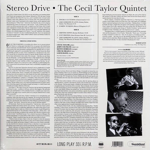Cecil Taylor Quintet - Stereo Drive (+2 bonus tracks) (180g)