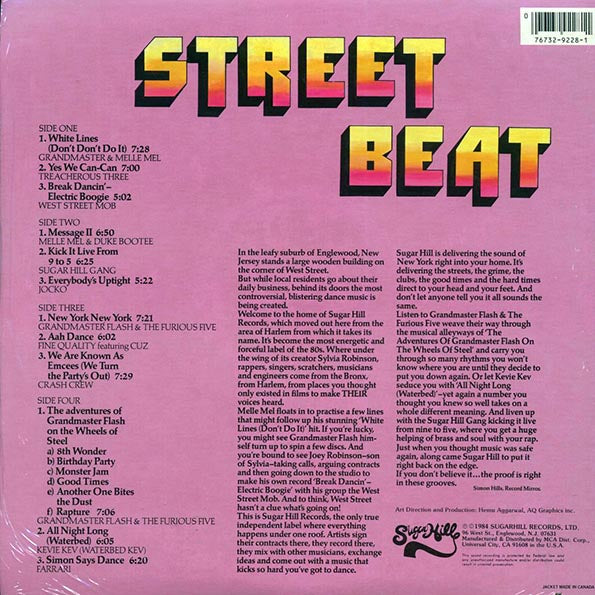 Grandmaster Flash, Treacherous Three, Jocko, Melle Mel, Sugarhill Gang, Kevie Kev, Etc. - Street Beat (1984 ORIGINAL PRESS) (orig. press) (2xLP) (marked/ltd stock)