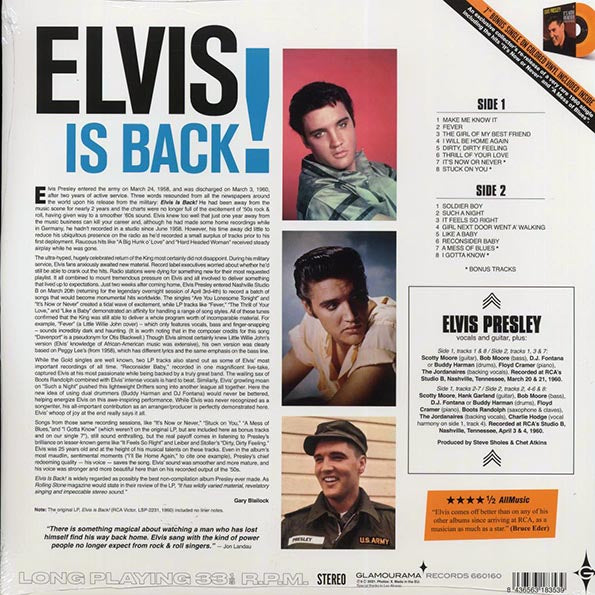 Elvis Presley - Elvis Is Back! (+4 bonus tracks) (180g) (incl. 7")