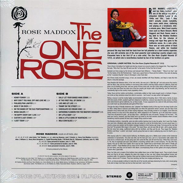 Rose Maddox - The One Rose (+6 bonus tracks) (ltd. ed.) (180g)