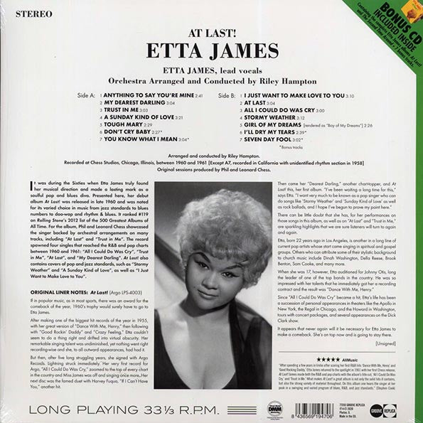 Etta James - At Last! (+17 bonus tracks) (180g) (incl. CD)