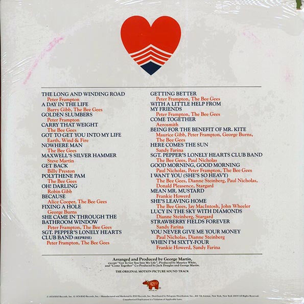 The Bee Gee's, Peter Frampton, Alice Cooper, Aerosmith, Etc. - Sgt. Pepper's Lonely Hearts Club Band (1978 ORIGINAL PRESS) (2xLP) (marked/ltd stock)