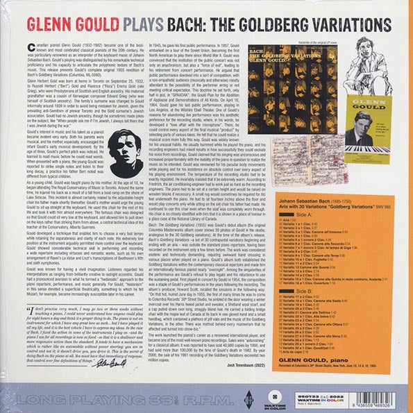 Bach, Glenn Gould - The Goldberg Variations (180g) (clear vinyl)