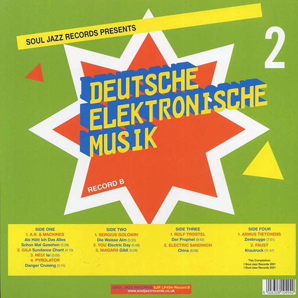 Various - Deutsche Elektronische Musik 2 Record B: Experimental German Rock And Electronic Musik 1971-83 (2xLP)