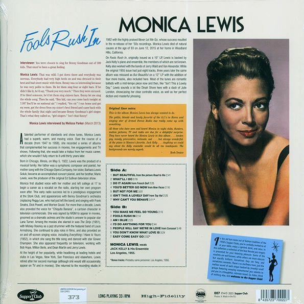 Monica Lewis - Fools Rush In (+2 bonus tracks) (ltd. ed.) (180g)