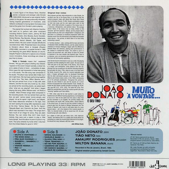 Joao Donato, Seu Trio - Muito a Vontade  (+4 bonus tracks) (ltd. ed.) (180g)