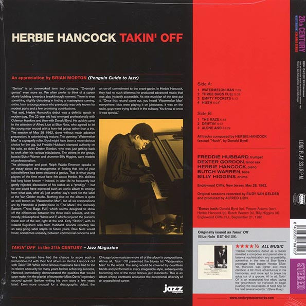 Herbie Hancock - Takin' Off (+bonus track) (ltd. ed.) (180g) (red vinyl)