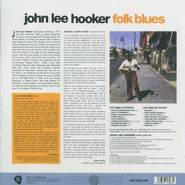 John Lee Hooker - Folk Blues (+5 bonus tracks) (ltd. ed.) (180g)