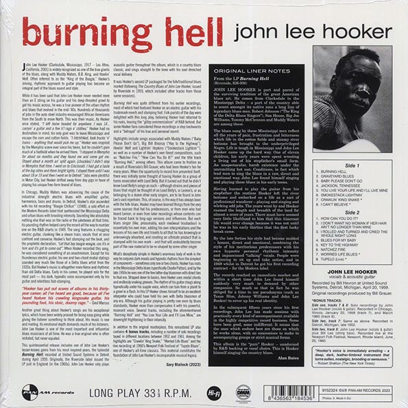 John Lee Hooker - Burning Hell (+4 bonus tracks) (ltd. ed.) (180g)