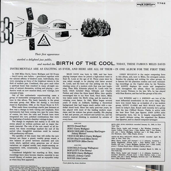 Miles Davis - Birth Of The Cool (mono) (180g) (RTI press) (audiophile)