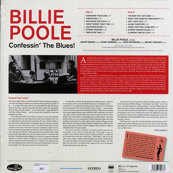 Billie Poole, The Junior Mance Trio, Kenny Burrell - Confessin' The Blues (+2 bonus tracks) (ltd. ed.) (180g)