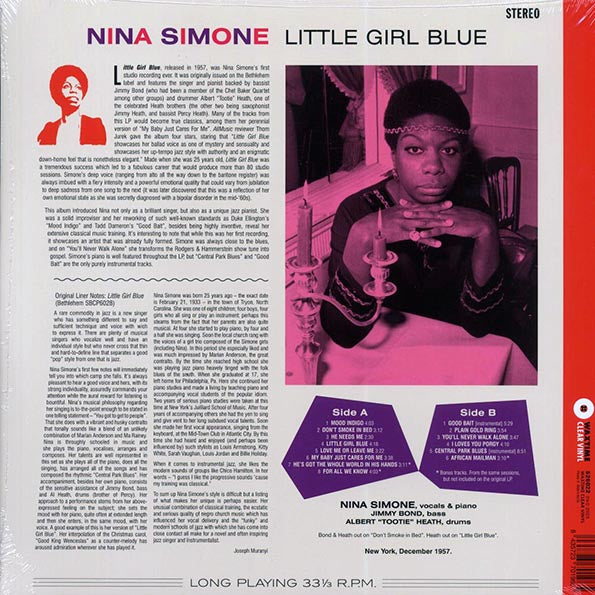 Nina Simone - Little Girl Blue (+3 bonus tracks) (ltd. ed.) (180g) (clear vinyl)