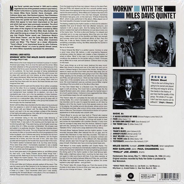 Miles Davis Quintet - Workin’ With The Miles Davis Quintet (+bonus track) (ltd. ed.) (180g)