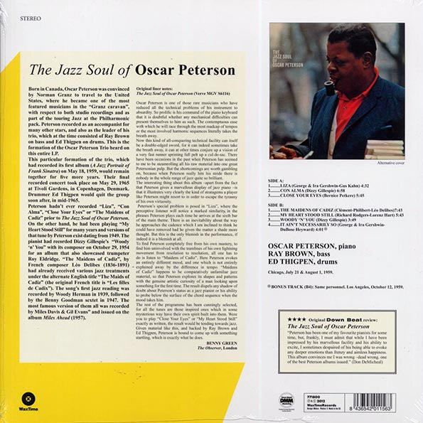Oscar Peterson - The Jazz Soul Of Oscar Peterson (+bonus track) (ltd. ed.) (180g)