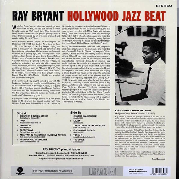 Ray Bryant - Hollywood Jazz Beat (ltd. ed.) (180g)