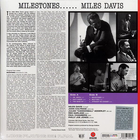 Miles Davis - Milestones (mono) (ltd. ed.) (180g) (red vinyl)