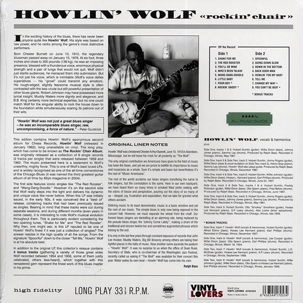 Howlin' Wolf - Howlin' Wolf (Rockin' Chair) (+4 bonus tracks) (ltd. ed.) (180g)