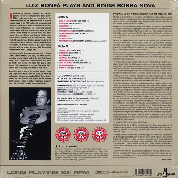 Luiz Bonfa - Plays And Sings Bossa Nova (+4 bonus tracks) (ltd. ed.) (180g)