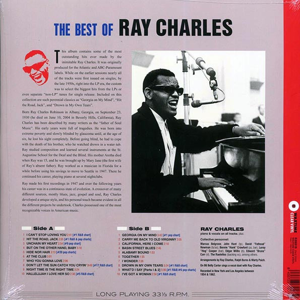 Ray Charles - The Best of Ray Charles (20 tracks) (ltd. ed.) (180g) (clear vinyl)