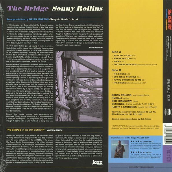 Sonny Rollins - The Bridge (+2 bonus tracks) (ltd. ed.) (180g) (blue vinyl)