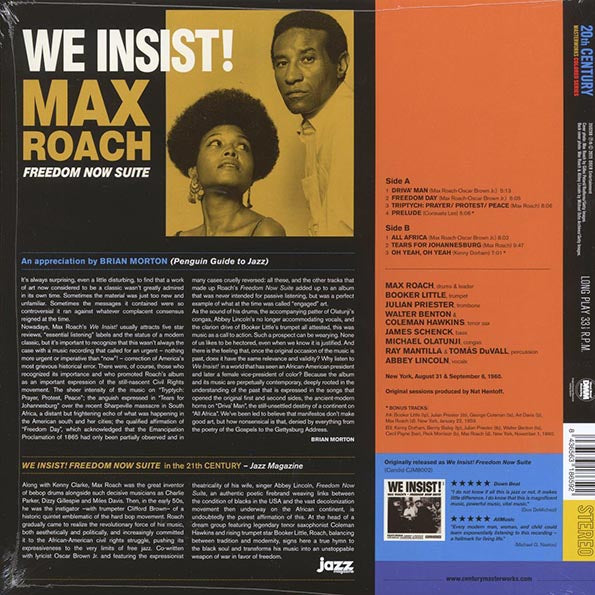 Max Roach - We Insist! Freedom Now Suite (+2 bonus tracks) (ltd. ed.) (180g) (yellow vinyl)
