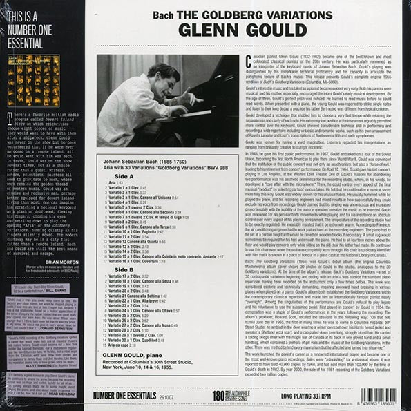 Johann Sebastian Bach, Glenn Gould - The Goldberg Variations (ltd. ed.) (180g)