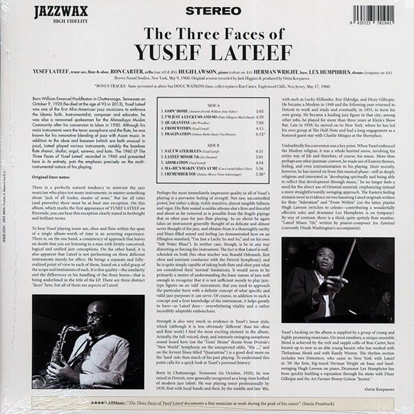 Yusef Lateef - The Three Faces Of Yusef Lateef (+2 bonus tracks) (ltd. ed.) (180g)
