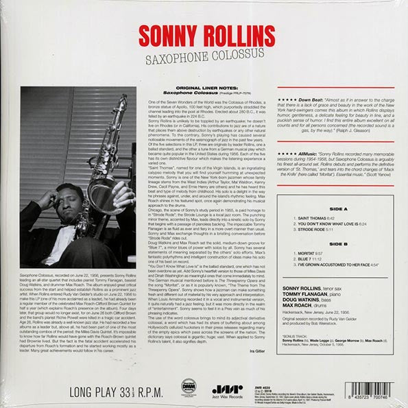 Sonny Rollins - Saxophone Colossus (+bonus track) (ltd. ed.) (180g)