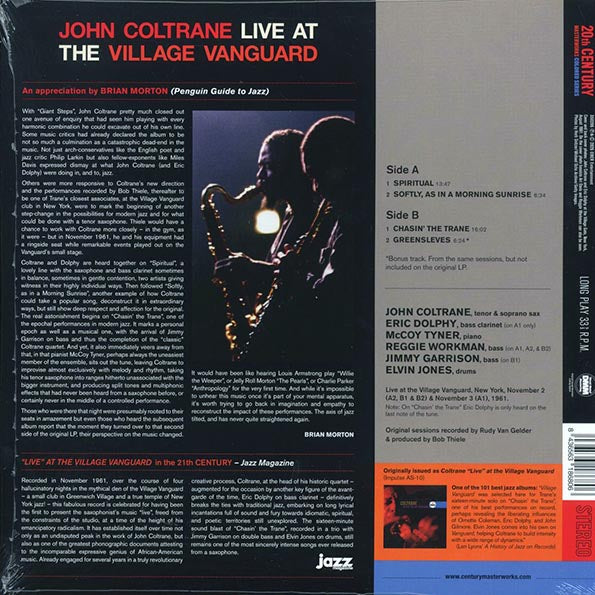 John Coltrane - Live At The Village Vanguard (+bonus track) (ltd. ed.) (180g) (red vinyl)