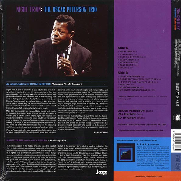 Oscar Peterson Trio - Night Train (+2 bonus tracks) (ltd. ed.) (180g) (blue vinyl)