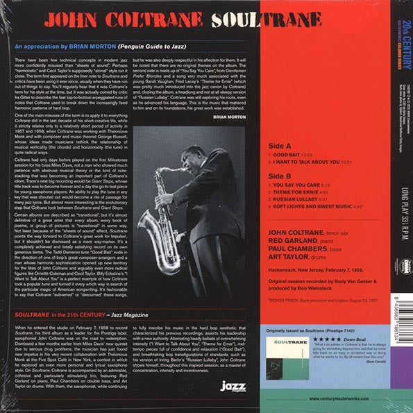 John Coltrane - Soultrane (+bonus track) (ltd. ed.) (180g) (red vinyl)