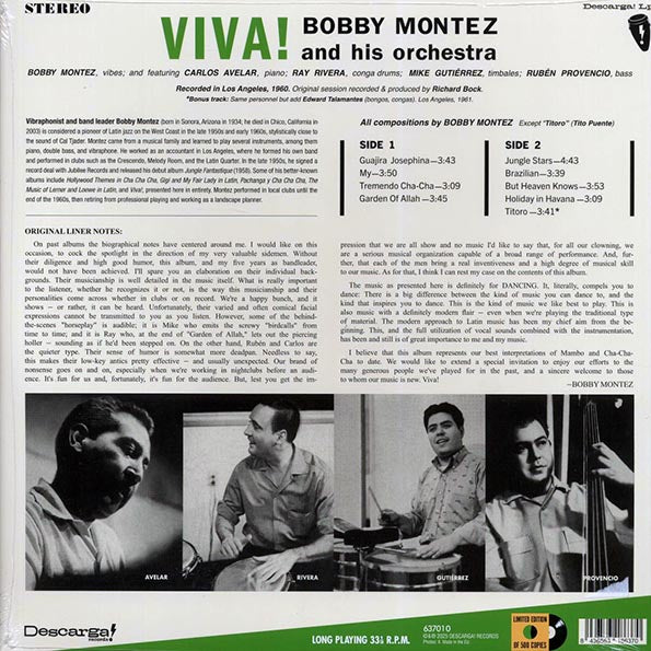Bobby Montez & His Orchestra - Viva! Montez (+bonus track) (ltd. ed.) (180g)