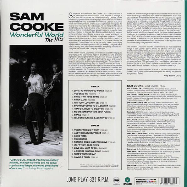Sam Cooke - Wonderful World: The Hits (20 tracks) (ltd. ed.) (180g) (yellow vinyl)