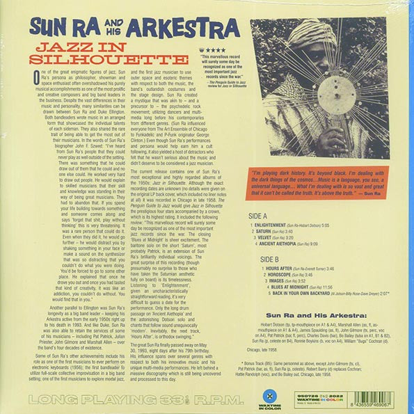 Sun Ra & His Arkestra - Jazz In Silhouette (+bonus track) (ltd. ed.) (180g) (blue vinyl)