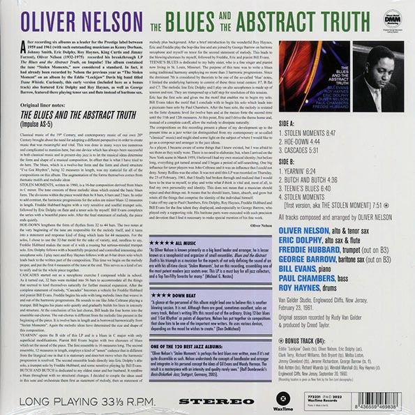 Oliver Nelson - The Blues And The Abstract Truth (+bonus track) (ltd. ed.) (180g) (remastered)