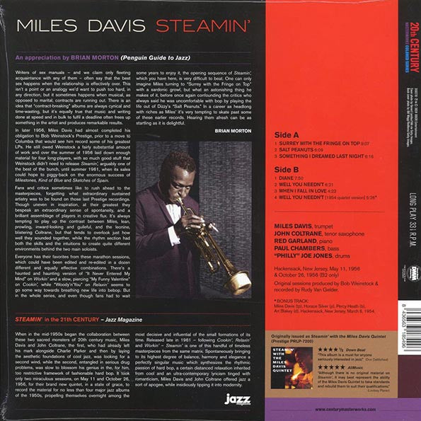 Miles Davis Quintet - Steamin' (+bonus track) (ltd. ed.) (180g) (orange vinyl)