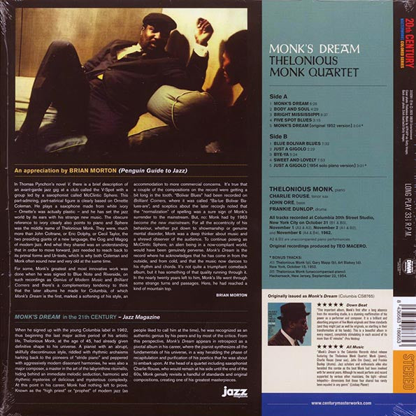 Thelonious Monk Quartet - Monk's Dream (+2 bonus tracks) (ltd. ed.) (180g) (blue vinyl)