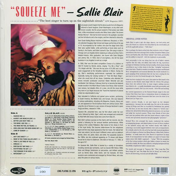 Sallie Blair - Squeeze Me (+4 bonus tracks) (ltd. ed.) (180g)
