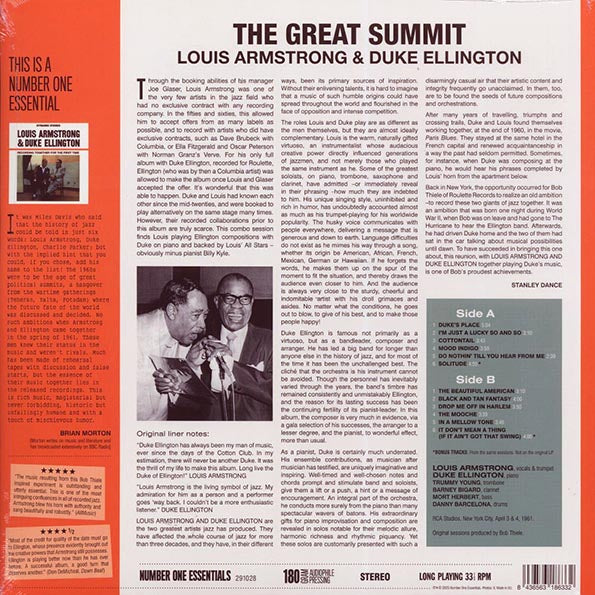 Louis Armstrong, Duke Ellington - The Great Summit (+2 bonus tracks) (ltd. ed.) (180g)
