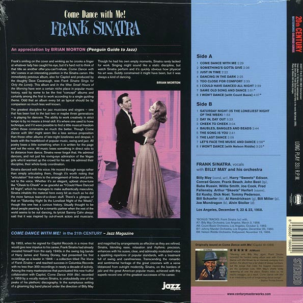 Frank Sinatra - Come Dance With Me! (+4 bonus tracks) (ltd. ed.) (180g) (blue vinyl)