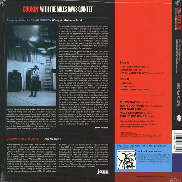 Miles Davis Quintet - Cookin' With The Miles Davis Quintet (+bonus track) (ltd. ed.) (180g) (blue vinyl)